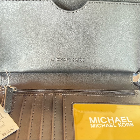 Michael Kors Jet Set Travel Multifunction Large Phone Wallet Denim Black - Picture 6 of 11